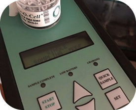 Close-up of a digital scale displaying weight in grams.